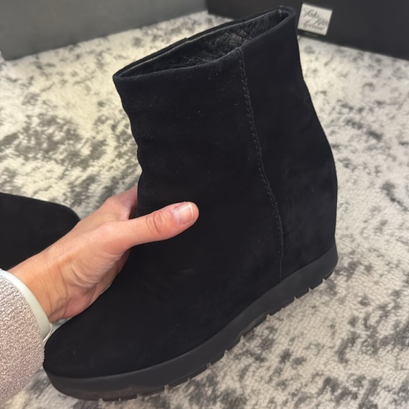 Prada Suede Wedge Ankle Boot - Picture 5 of 12